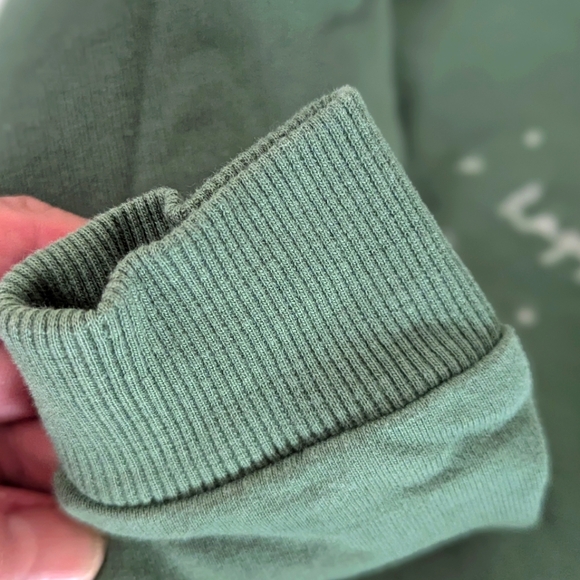Polished Prints organic sweatshirt sage green size 18 MO - Picture 5 of 6
